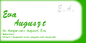 eva auguszt business card