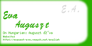 eva auguszt business card